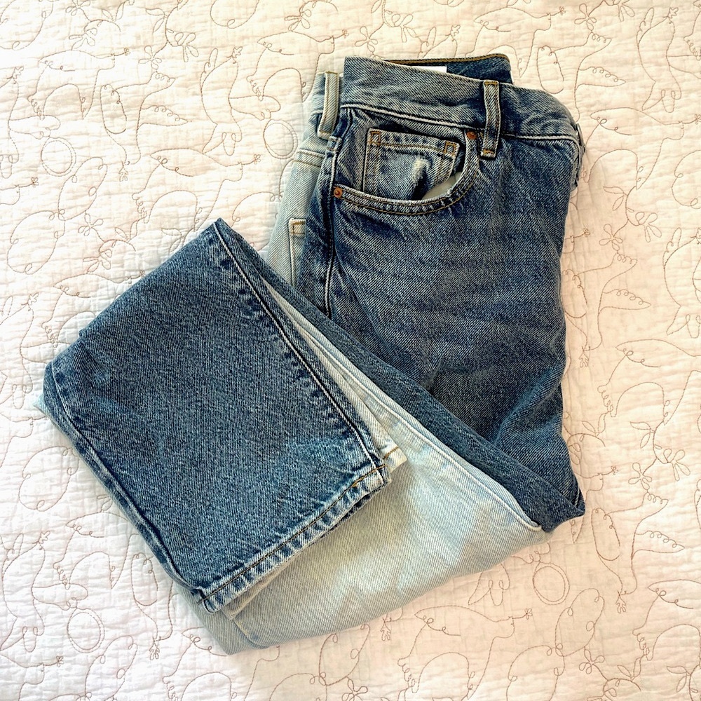 PacSun Two Piece High Waisted Straight Leg Jeans